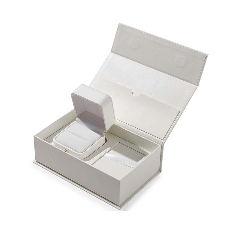 FANXI Custom white leather magnetic cardboard box