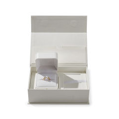FANXI Custom white leather magnetic cardboard box