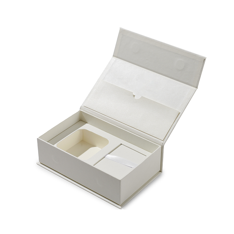 FANXI Custom white leather magnetic cardboard box