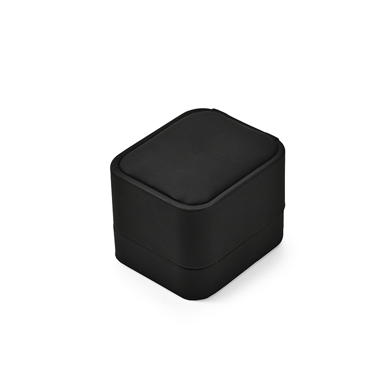 FANXI Custom black leather microfiber ring box