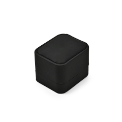 FANXI Custom black leather microfiber ring box