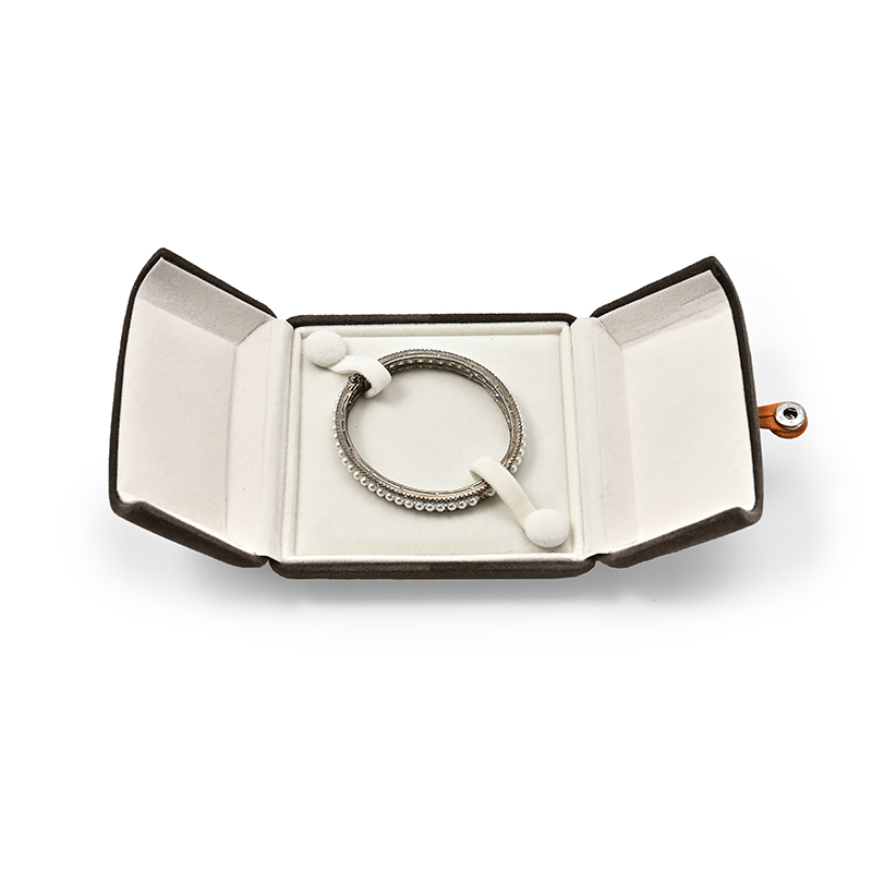 FANXI Custom brown velvet bangle box