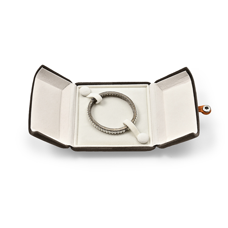 FANXI Custom brown velvet bangle box