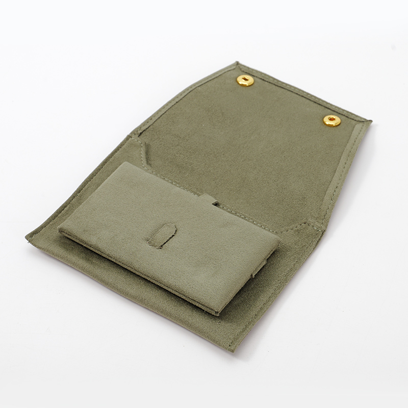 FANXI Custom pink or green suede button bag