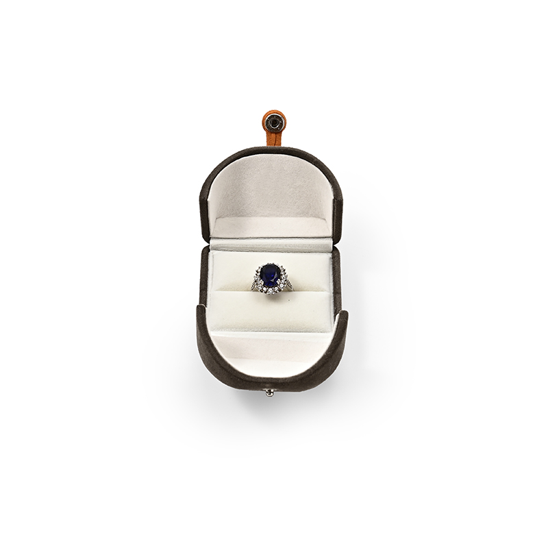 FANXI Custom brown velvet ring box