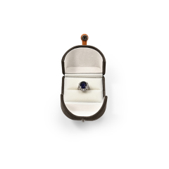 FANXI Custom brown velvet ring box