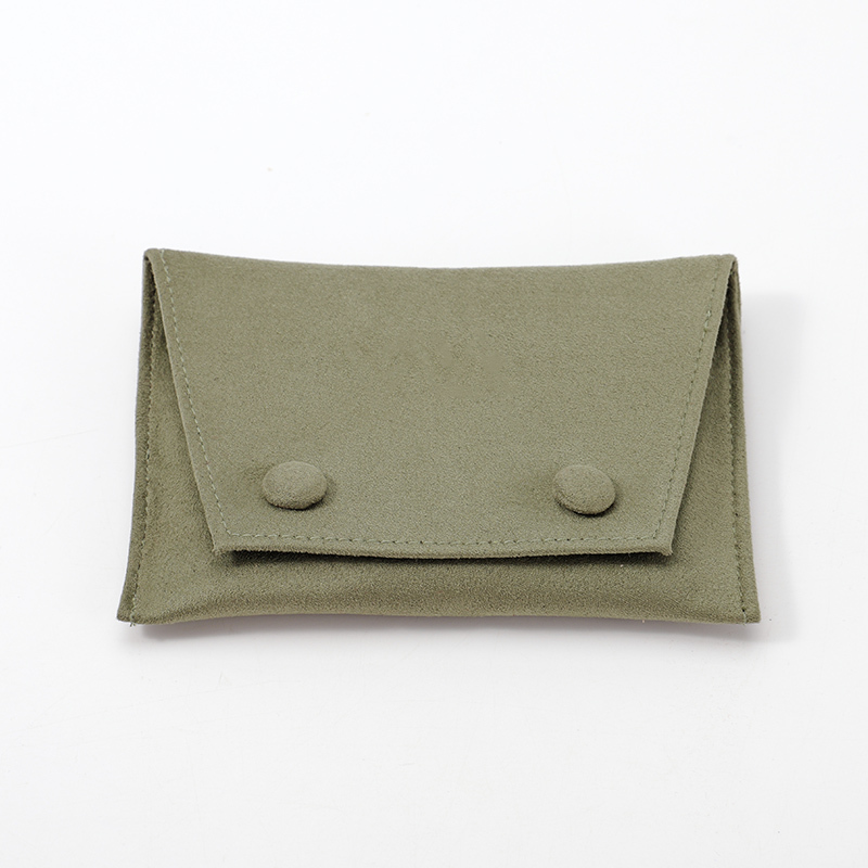 FANXI Custom pink or green suede button bag
