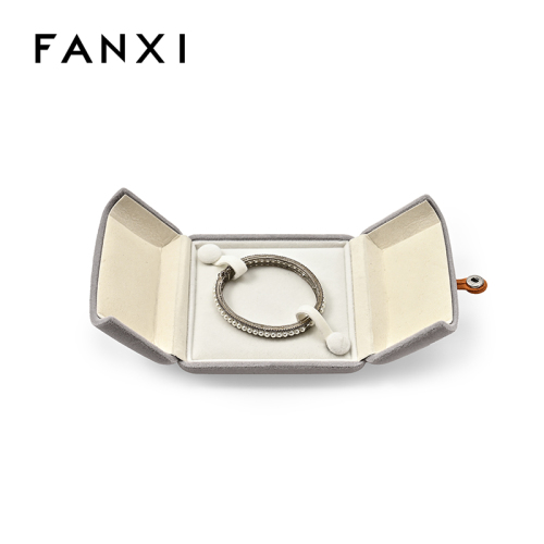 FANXI Custom grey velvet bangle box
