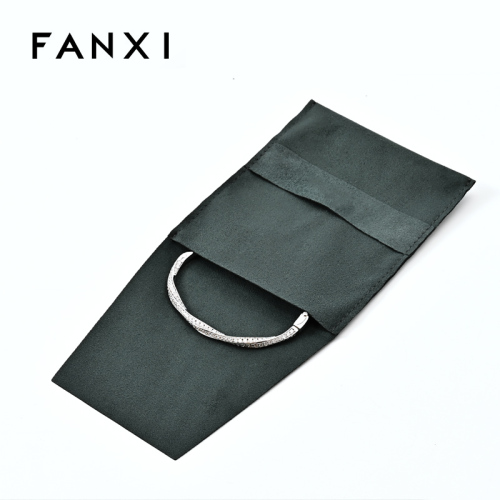 FANXI Custom blue leather jewelry bag