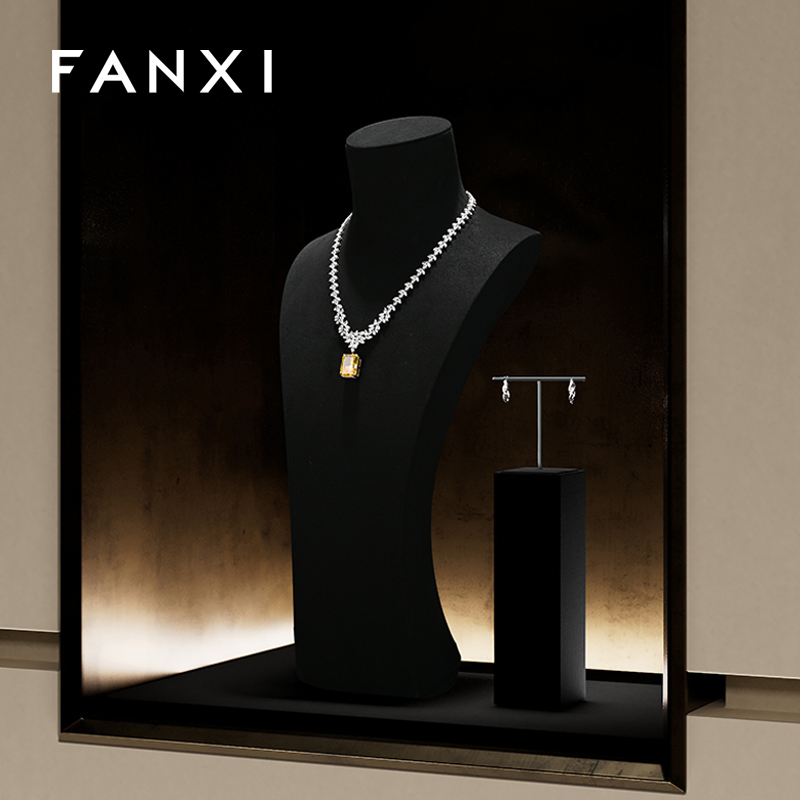 FANXI New arrival Microfiber Jewelry Portrait Stand