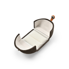 FANXI Custom brown velvet ring box