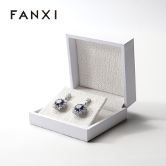 FANXI Custom white special paper linen jewelry box