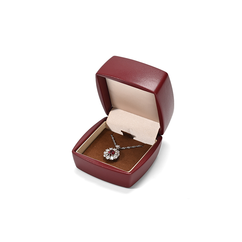 FANXI Custom red microfiber leather jewelry box