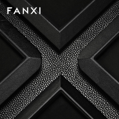 FANXI Hot sale Black Suede Jewelry display tray