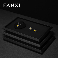 FANXI Hot sale Black Suede Jewelry display tray