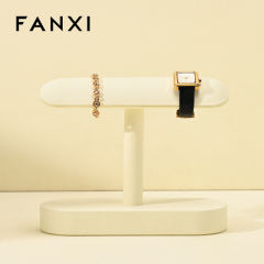 FANXI Fashion Beige Microfiber Jewelry display stand