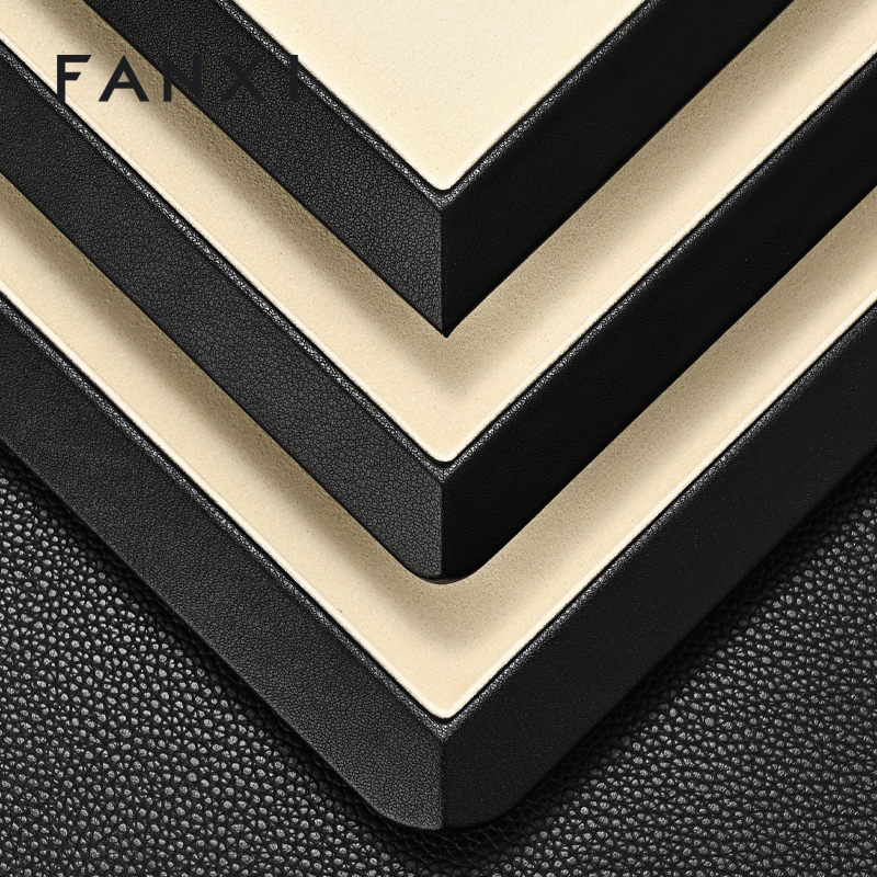 FANXI High end Beige microfiber Jewelry plate
