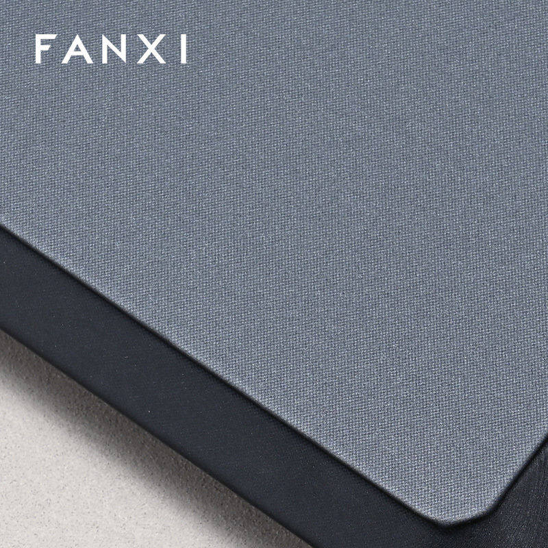 FANXI Fashion Grey microfiber Jewelry Display Plate