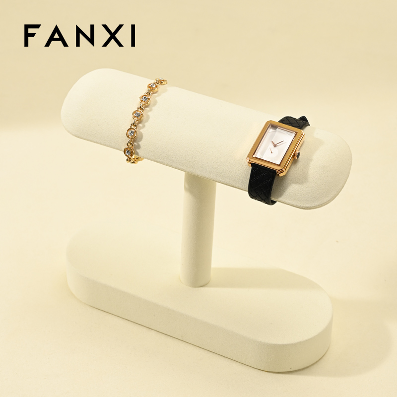 FANXI Fashion Beige Microfiber Jewelry display stand