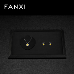 FANXI Hot sale Black Suede Jewelry display tray