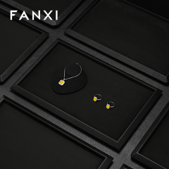 FANXI Hot sale Black Suede Jewelry display tray