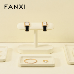 FANXI Fashion Beige Microfiber Jewelry display stand