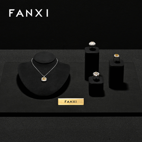 FANXI Hot sale Polychrome Microfiber jewelry bust