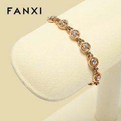 FANXI Fashion Beige Microfiber Jewelry display stand