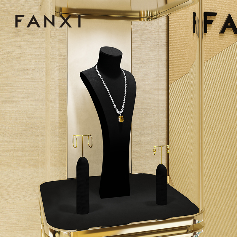 FANXI Fashion Microfiber Jewelry Portrait Stand