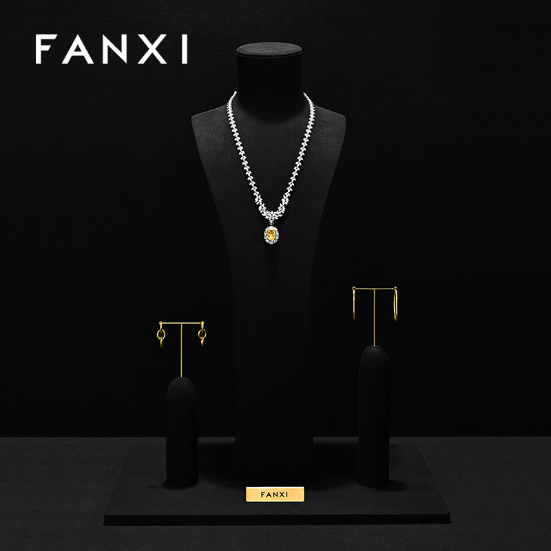 FANXI Fashion Microfiber Jewelry Portrait Stand