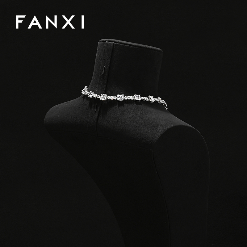 FANXI Fashion Microfiber Jewelry Portrait Stand