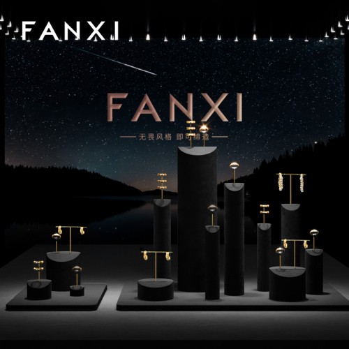 FANXI High quality Black Microfiber jewelry combination set