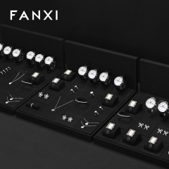 FANXI Hot sale black microfiber jewelry display set