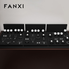 FANXI Hot sale black microfiber jewelry display set