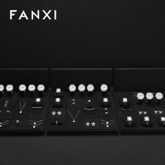FANXI Hot sale black microfiber jewelry display set