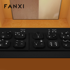 FANXI New arrival Black Microfiber Jewelry display set