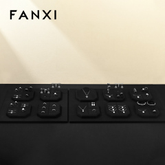 FANXI New arrival Black Microfiber Jewelry display set