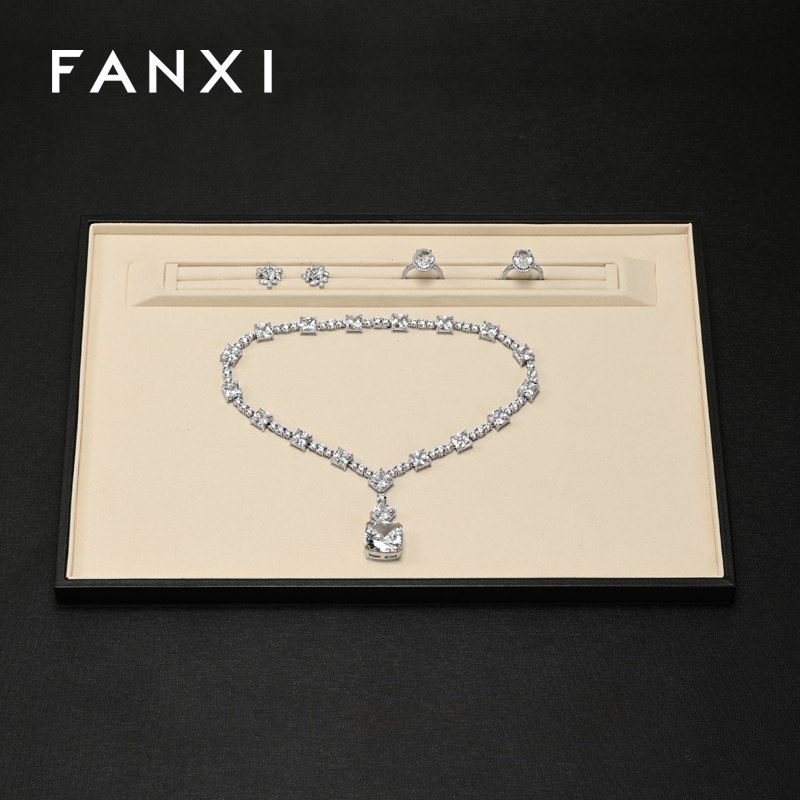 FANXI New arrival leather microfiber Jewelry plate