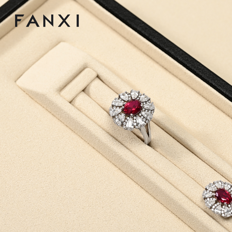FANXI New arrival leather microfiber Jewelry plate