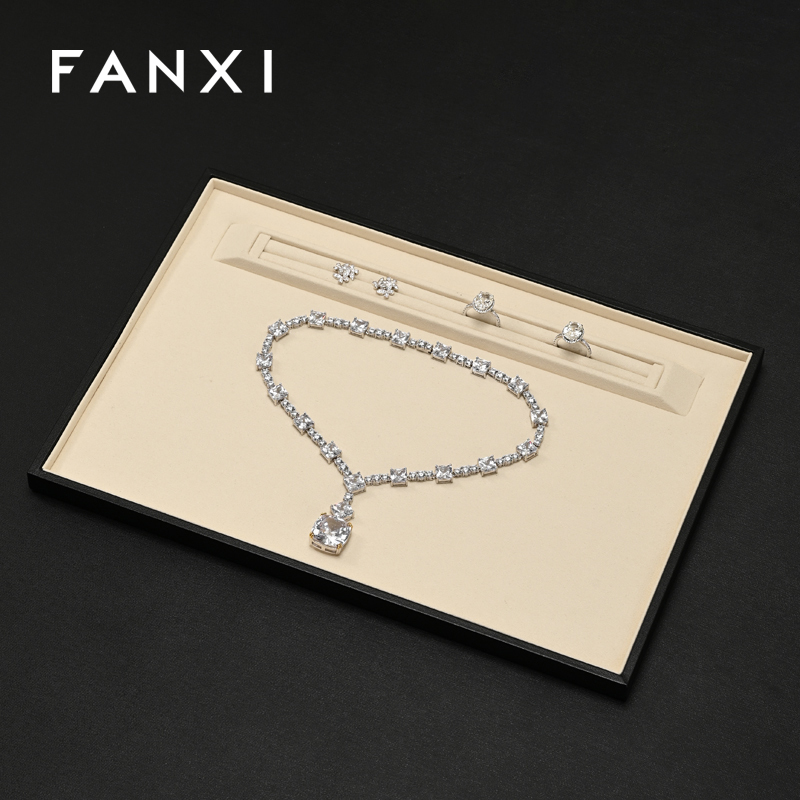 FANXI New arrival leather microfiber Jewelry plate