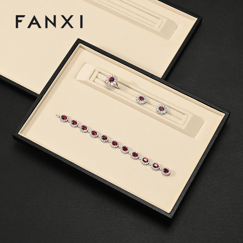 FANXI New arrival leather microfiber Jewelry plate