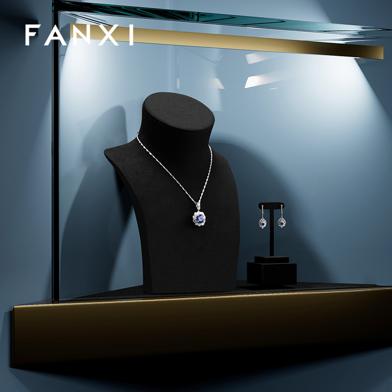 FANXI Luxury Multi-color optional Metal Jewelry stand