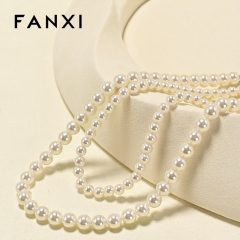 FANXI Luxury Beige Microfiber Jewelry display tray
