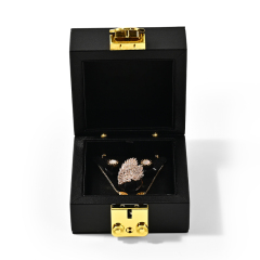 FANXI Custom black leather jewelry box