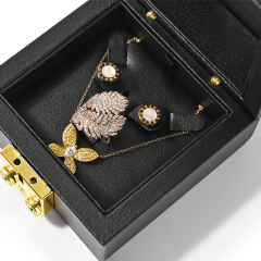 FANXI Custom black leather jewelry box