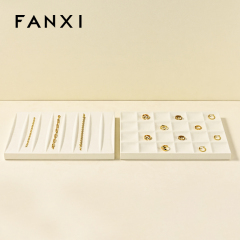 FANXI custom Belge Microfiber jewellery tray display