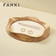 FANXI High Quality Beige Brown Microfiber Jewelry Display