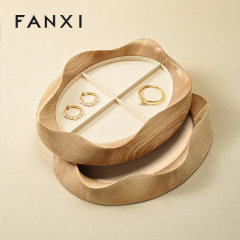 FANXI High Quality Beige Brown Microfiber Jewelry Display