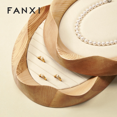 FANXI High Quality Beige Brown Microfiber Jewelry Display