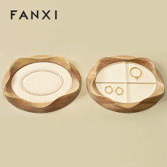 FANXI High Quality Beige Brown Microfiber Jewelry Display